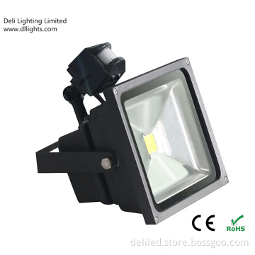 Outdoor IP65 High Power 50W LED Flood Light with PIR Sensor